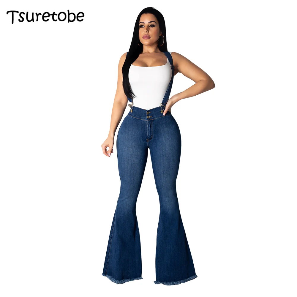 Tsuretobe Fashion Flare Jeans Pants Women High Quality Casual Spaghetti Strap Jeans Girls Elegant Bodycon Ovealls Female Vestido
Tsuretobe Fashion Flare Jeans Pants Women High Quality Casual Spaghetti Strap Jeans Girls Elegant Bodycon Ovealls Female Vestido