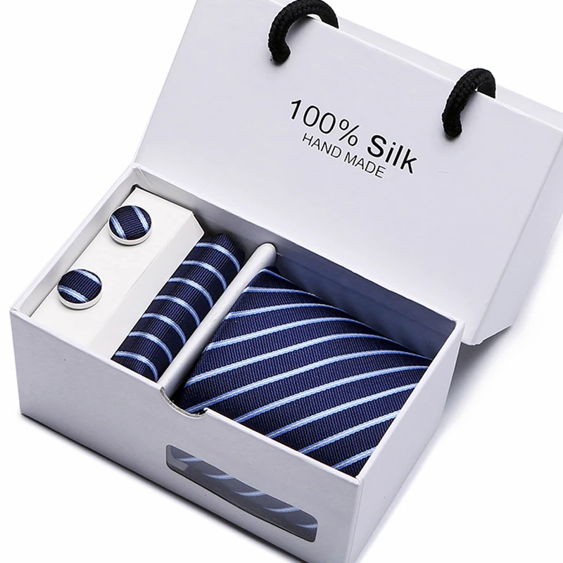 3.35inch(8 Cm) Width Ensemble blue striped Man Tie, Handkerchief and Cufflinks Gift Box Packing Many Color
3.35inch(8 Cm) Width Ensemble blue striped Man Tie, Handkerchief and Cufflinks Gift Box Packing Many Color