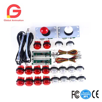 2 Player LED Arcade Game DIY Parts PC to Joystick For USB MAME Cabinet & Raspberry Pi RetroPie DIY Projects Red + White Kit
2 Player LED Arcade Game DIY Parts PC to Joystick For USB MAME Cabinet & Raspberry Pi RetroPie DIY Projects Red + White Kit