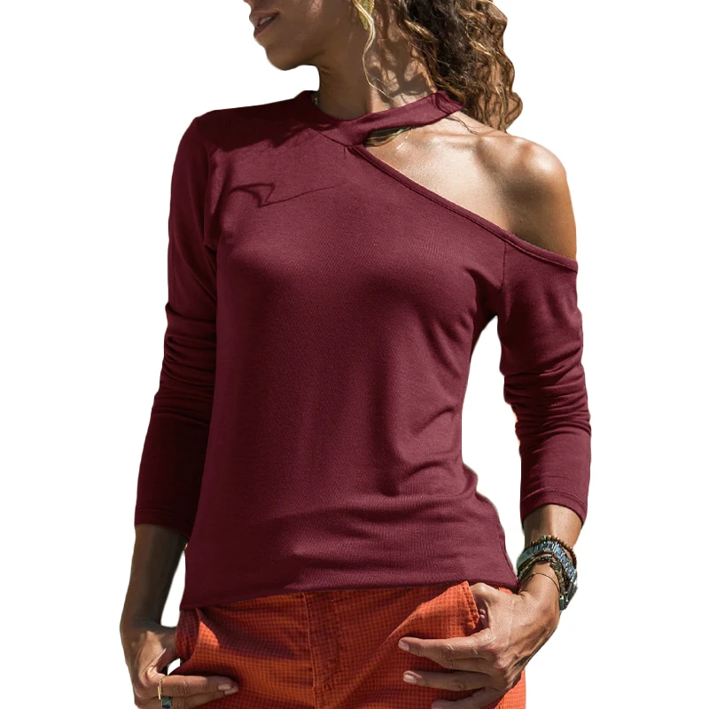TShirt Women 2019 Sexy One Off Shoulder Top Autumn Knitted Solid Long Sleeve Shirt Pure Slim Ladies T-shirt Female Tee Shirts
TShirt Women 2019 Sexy One Off Shoulder Top Autumn Knitted Solid Long Sleeve Shirt Pure Slim Ladies T-shirt Female Tee Shirts