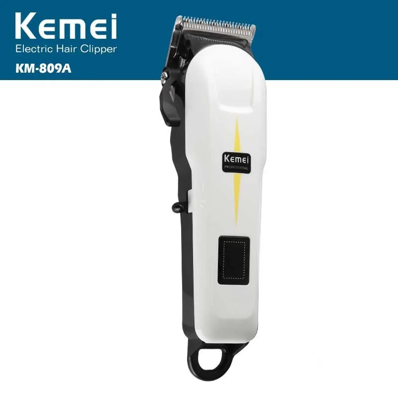 

Kemei Rechargeable Electric Haircut Machine Professional LCD Display Hair Clipper Cordless Electric Hair Trimmer KM-809A