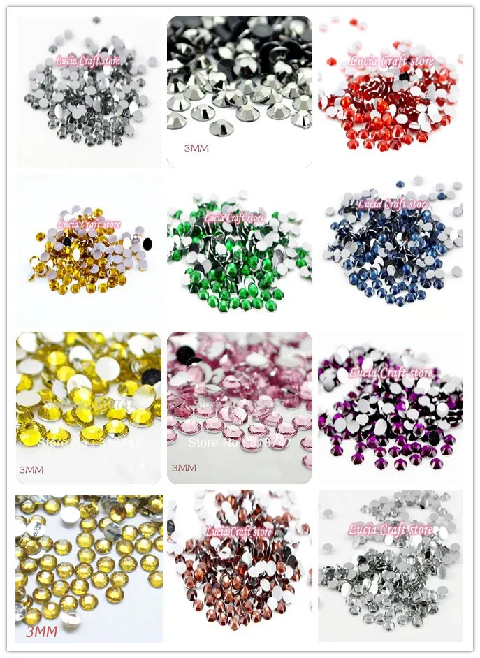 Lucia Crafts 3mm 2000pcs/Bag 17 Colors for slection SS10 FlatBack Rhinestones DIY Craft Stones F0705
Lucia Crafts 3mm 2000pcs/Bag 17 Colors for slection SS10 FlatBack Rhinestones DIY Craft Stones F0705