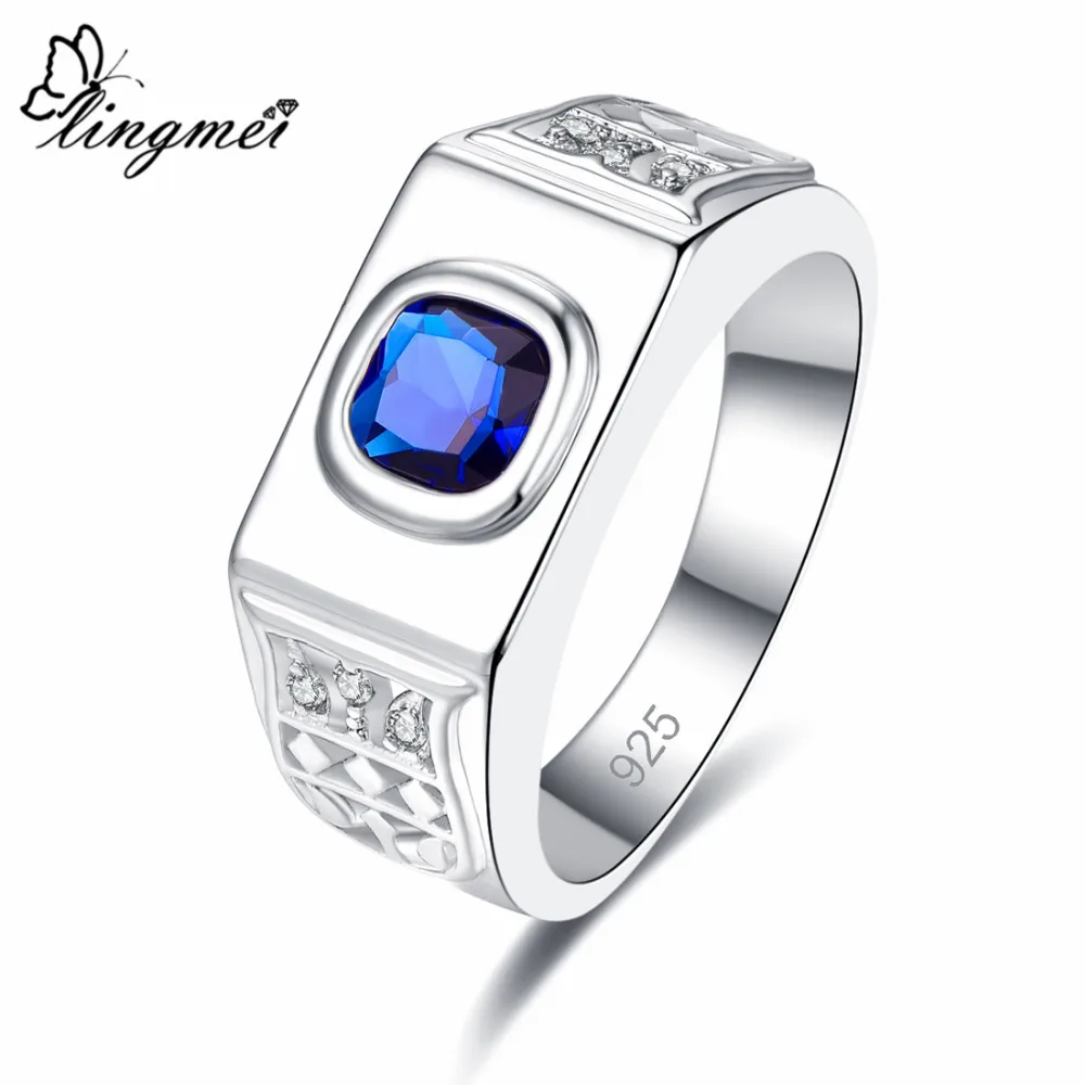 lingmei Wholesale Band Bridegroom Wedding Jewelry Princess Cut Blue & White Zircon Silver Ring Size 6 7 8 9 Free Shipping
lingmei Wholesale Band Bridegroom Wedding Jewelry Princess Cut Blue & White Zircon Silver Ring Size 6 7 8 9 Free Shipping