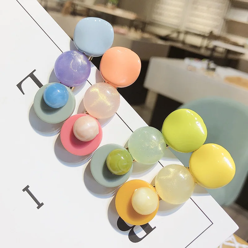 Sweet Candy Resin Geometric Round Hair Clips Hairpin Romantic Wedding Engagement Party Headwear Jewelry For women Gift
Sweet Candy Resin Geometric Round Hair Clips Hairpin Romantic Wedding Engagement Party Headwear Jewelry For women Gift