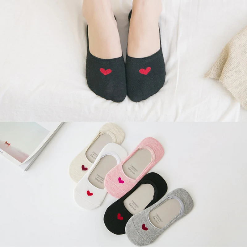 5 Pair/Lot Candy Color Non-slip Silicone Women Invisible Sock Slippers Cotton Shallow Mouth Heart Socks Spring Summer Hot Sell
5 Pair/Lot Candy Color Non-slip Silicone Women Invisible Sock Slippers Cotton Shallow Mouth Heart Socks Spring Summer Hot Sell