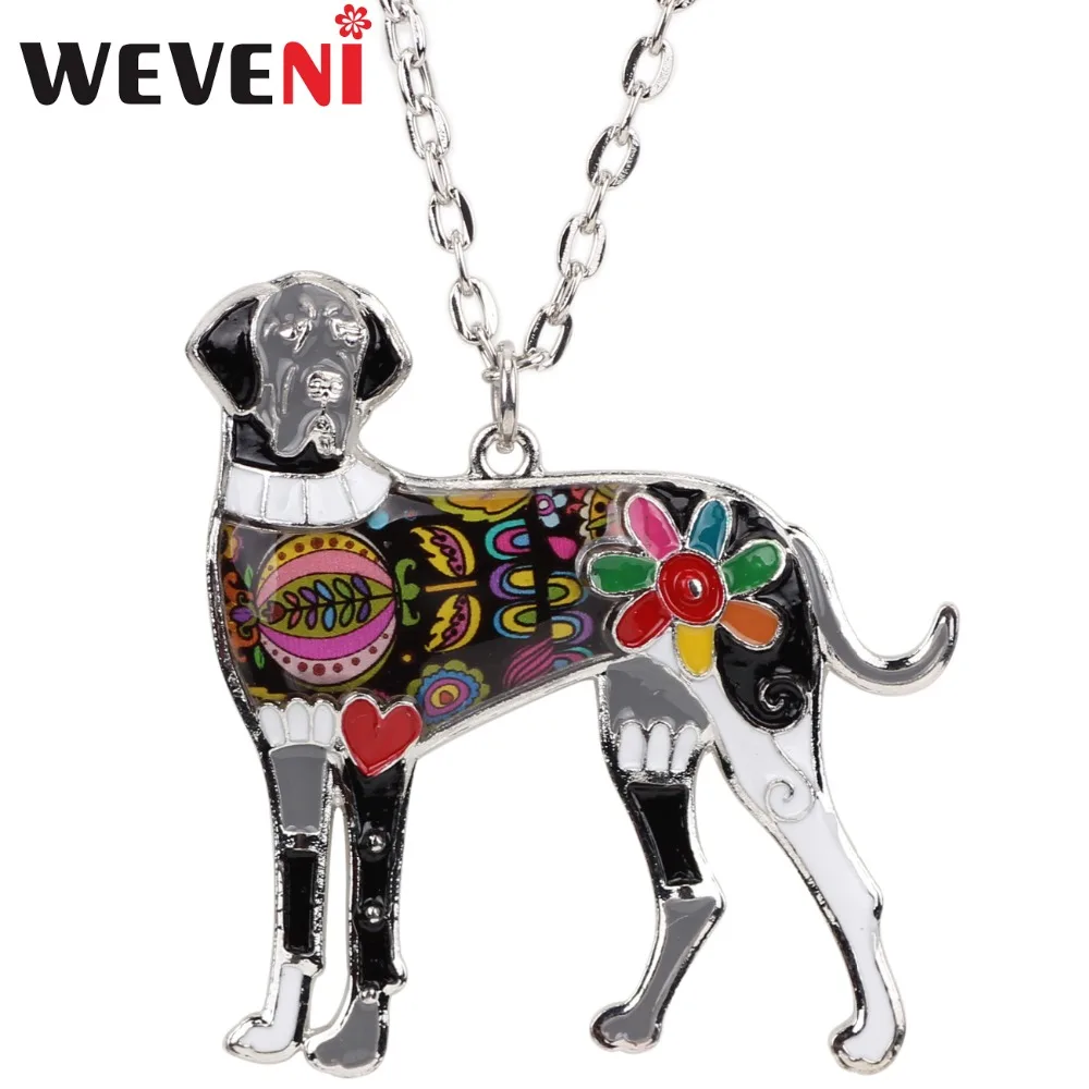WEVENI Statement Alloy Great Dane Dog Necklace Pendants Souvenir Enamel Chain Collar New Fashion Animal Jewelry For Women
WEVENI Statement Alloy Great Dane Dog Necklace Pendants Souvenir Enamel Chain Collar New Fashion Animal Jewelry For Women