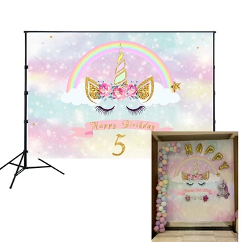 HUAYI customize Unicorn birthday party Backdrop glitter bokeh sparkle girl princess photo Background table wall decoration w-660
HUAYI customize Unicorn birthday party Backdrop glitter bokeh sparkle girl princess photo Background table wall decoration w-660