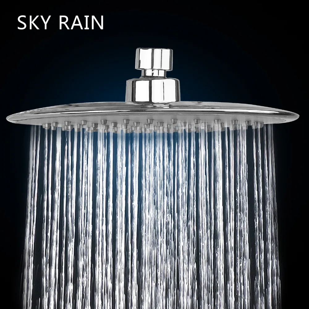 SKY RAIN Bathroom Adjustable 9 Inches ABS Plastic Polish Finished Wall Mounted Rainfall Round Shower Head
SKY RAIN Bathroom Adjustable 9 Inches ABS Plastic Polish Finished Wall Mounted Rainfall Round Shower Head