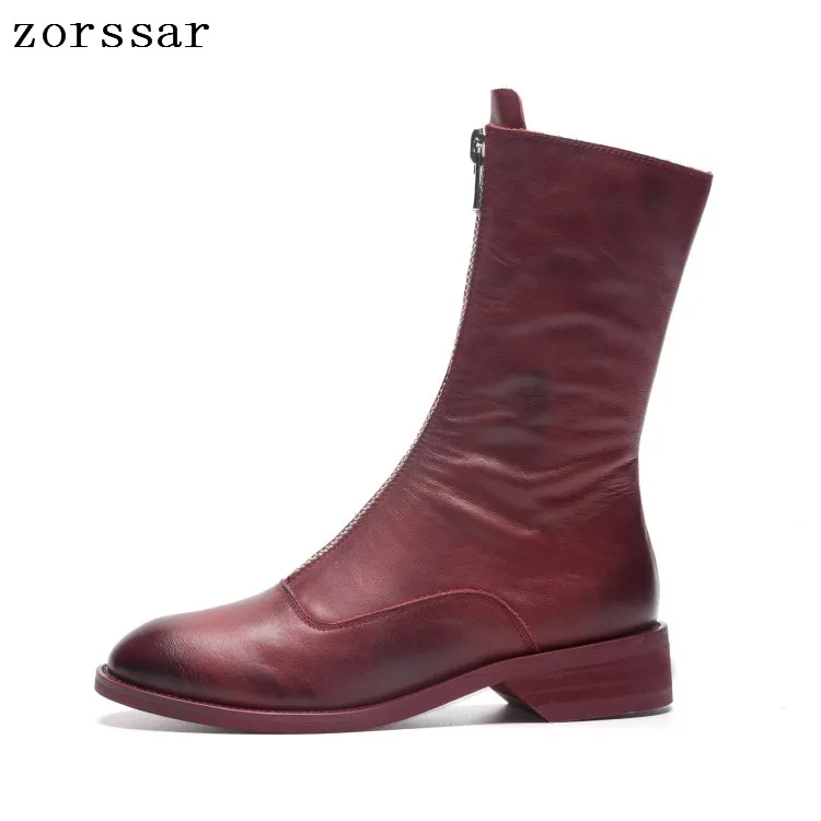{Zorssar} Vintage Style Genuine Leather Women Boots Flat Booties Soft Cowhide Women's Shoes Zip Ankle short Boots zapatos mujer
{Zorssar} Vintage Style Genuine Leather Women Boots Flat Booties Soft Cowhide Women's Shoes Zip Ankle short Boots zapatos mujer