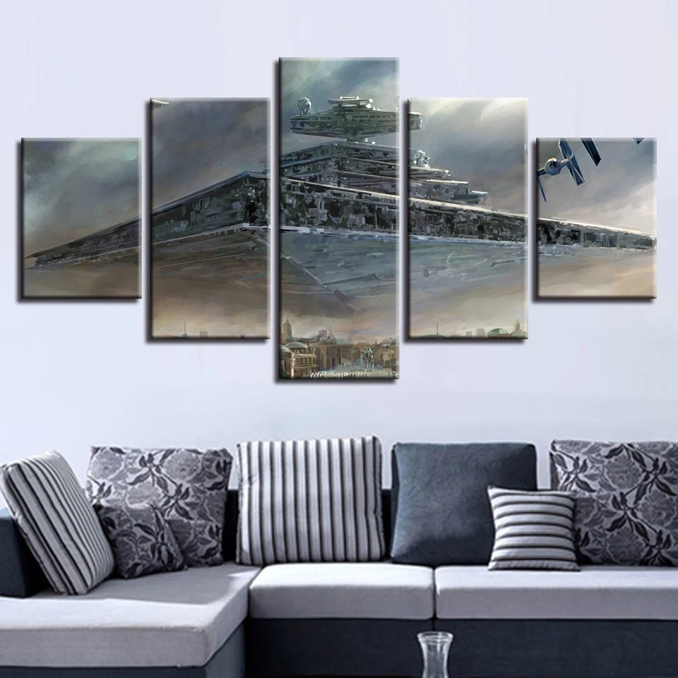 Star Wars Hd Canvas Art Prints 5 Piece Modular Wall Art Set For Modern Home Decor - 8