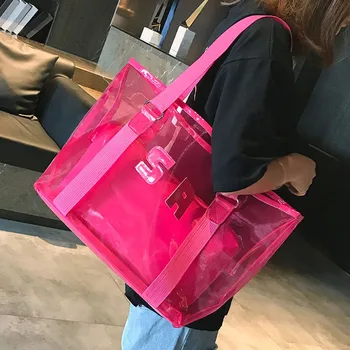XINIU clear Transparent tote Shoulder Bag Solid Color Handbag Large Capacity Bag Handbags Bucket bag messenger bag Big Tote Sac
XINIU clear Transparent tote Shoulder Bag Solid Color Handbag Large Capacity Bag Handbags Bucket bag messenger bag Big Tote Sac