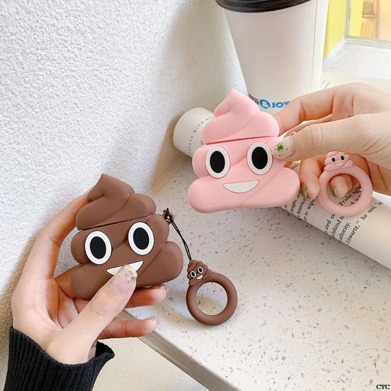 Funny Poop Pattern Soft Silicone Protective Cover Shockproof Case Skin with Lanyard for Airpods 1/2 Charging Box Accessories
Funny Poop Pattern Soft Silicone Protective Cover Shockproof Case Skin with Lanyard for Airpods 1/2 Charging Box Accessories
