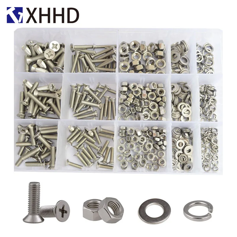 Phillips Flat Head Machine Screw Metric Thread Cross Recessed Countersunk Bolt Set Assortment Kit 304 Stainless Steel M4 M5 M6
Phillips Flat Head Machine Screw Metric Thread Cross Recessed Countersunk Bolt Set Assortment Kit 304 Stainless Steel M4 M5 M6