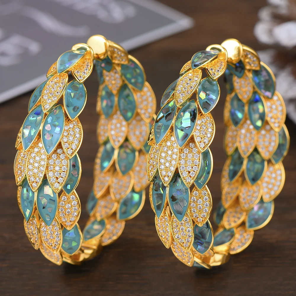 GODKI Luxury Feather Shell Cubic Zirconia Statement Big Hoops Earrings For Women Wedding DUBAI Bridal Round Circle Hoop Earring
GODKI Luxury Feather Shell Cubic Zirconia Statement Big Hoops Earrings For Women Wedding DUBAI Bridal Round Circle Hoop Earring