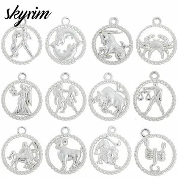 Skyrim 12 Zodiac Sign Twelve Constellation Pendants Rhodium Plated Charms DIY Jewelry Aquarius Pisces Aries Taurus Gemini 10pcs
Skyrim 12 Zodiac Sign Twelve Constellation Pendants Rhodium Plated Charms DIY Jewelry Aquarius Pisces Aries Taurus Gemini 10pcs
