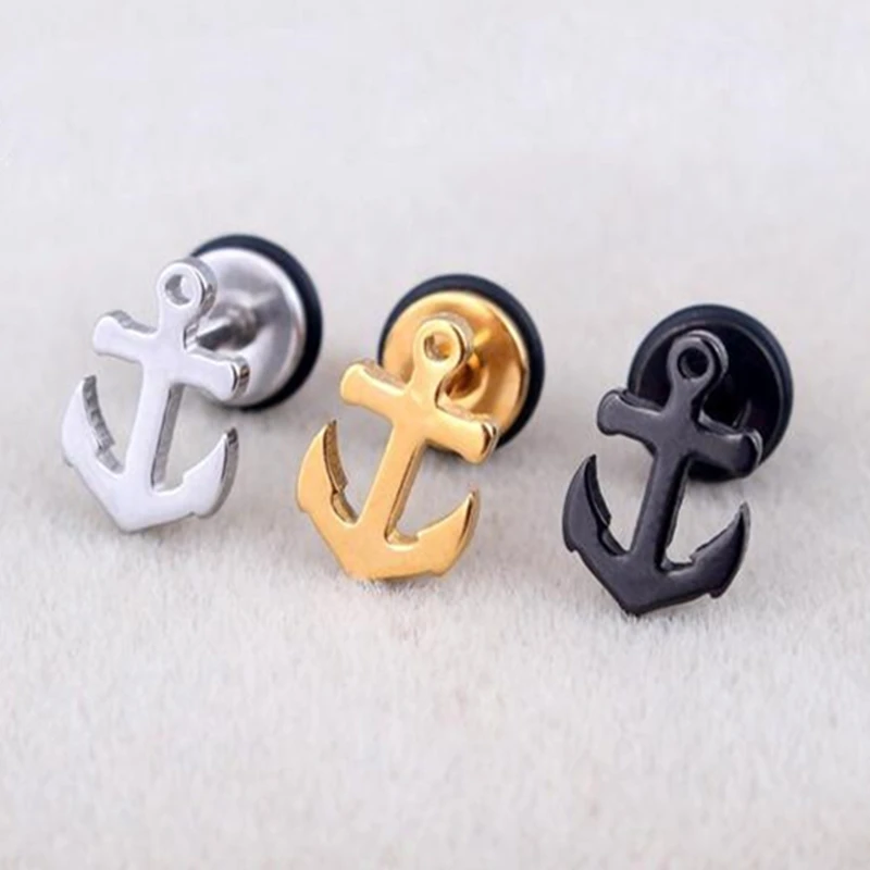 Fashion Anchor Shape Earrings Stud for Men Unisex Cool Stainless Steel Stud Earring Ear Piercing Jewelry 1 pair
Fashion Anchor Shape Earrings Stud for Men Unisex Cool Stainless Steel Stud Earring Ear Piercing Jewelry 1 pair