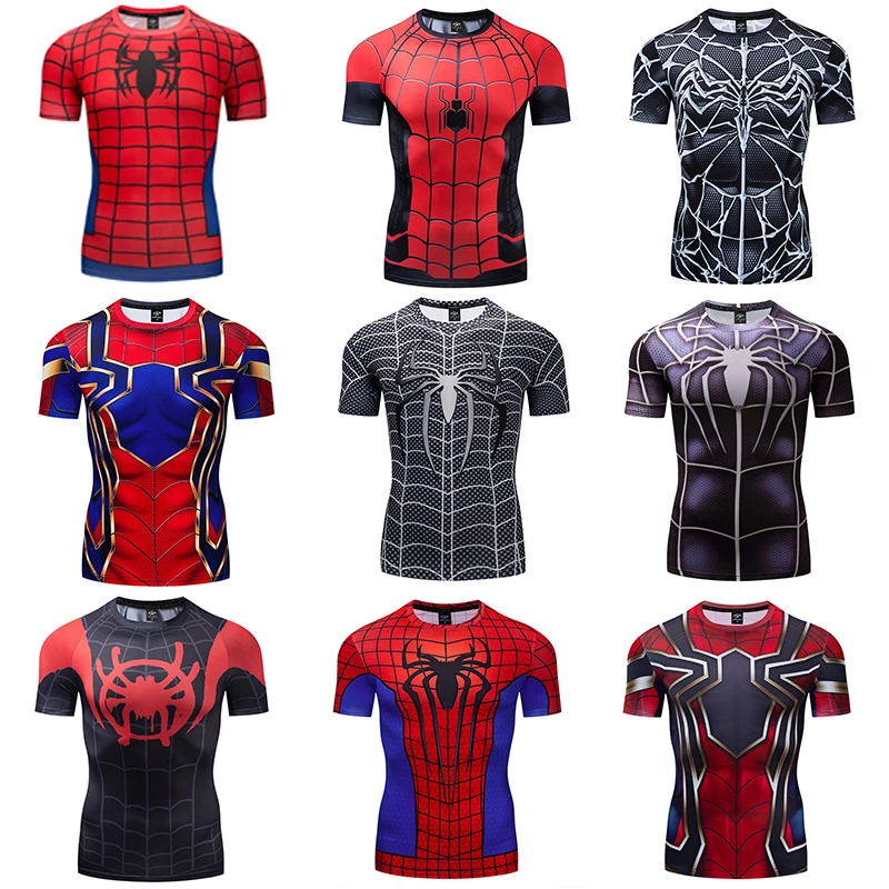 High-end Spider-Man Series Short Sleeves summer Clothing Tightness Sportswear2019 fashion 3D printing Gym t shirt
High-end Spider-Man Series Short Sleeves summer Clothing Tightness Sportswear2019 fashion 3D printing Gym t shirt