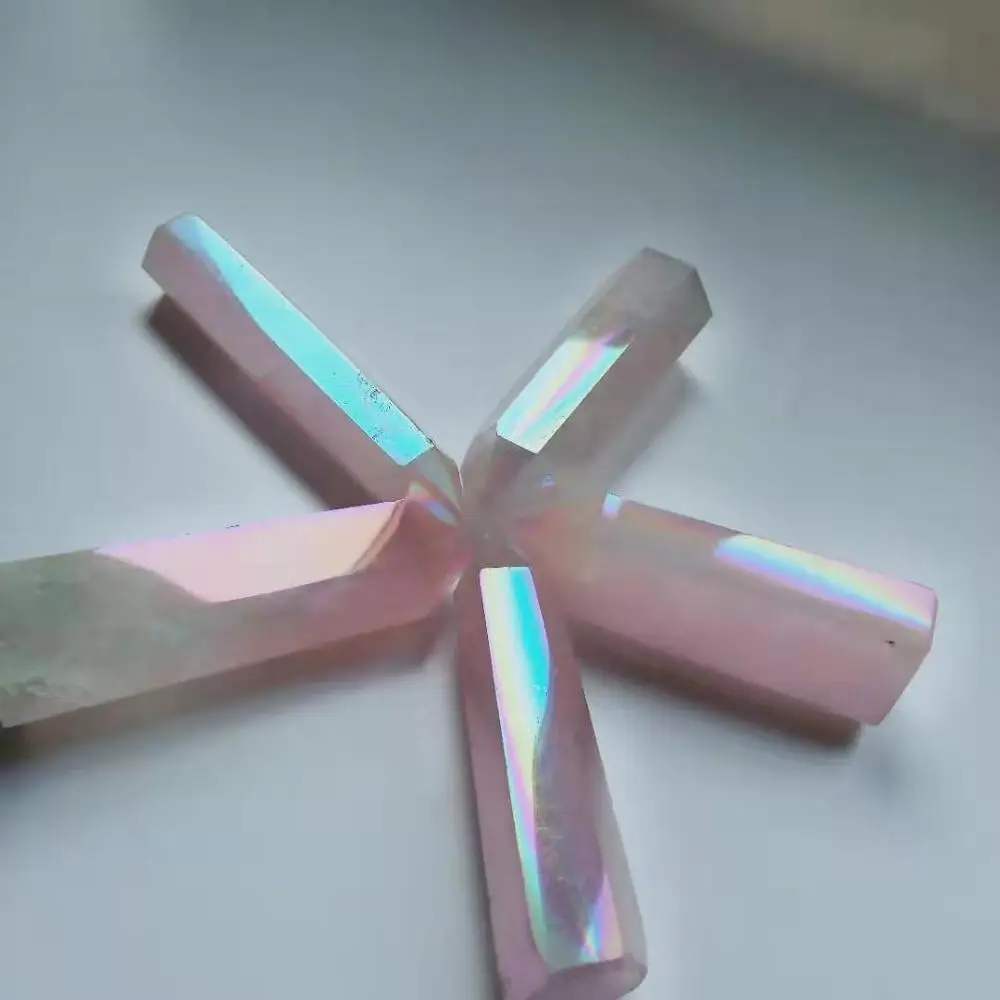 Wholesale High Quality Plating Pink Color Crystal Quartz Stone Point Wand Hand Polished Healing Crystal point for Home Decor WYQ
Wholesale High Quality Plating Pink Color Crystal Quartz Stone Point Wand Hand Polished Healing Crystal point for Home Decor WYQ