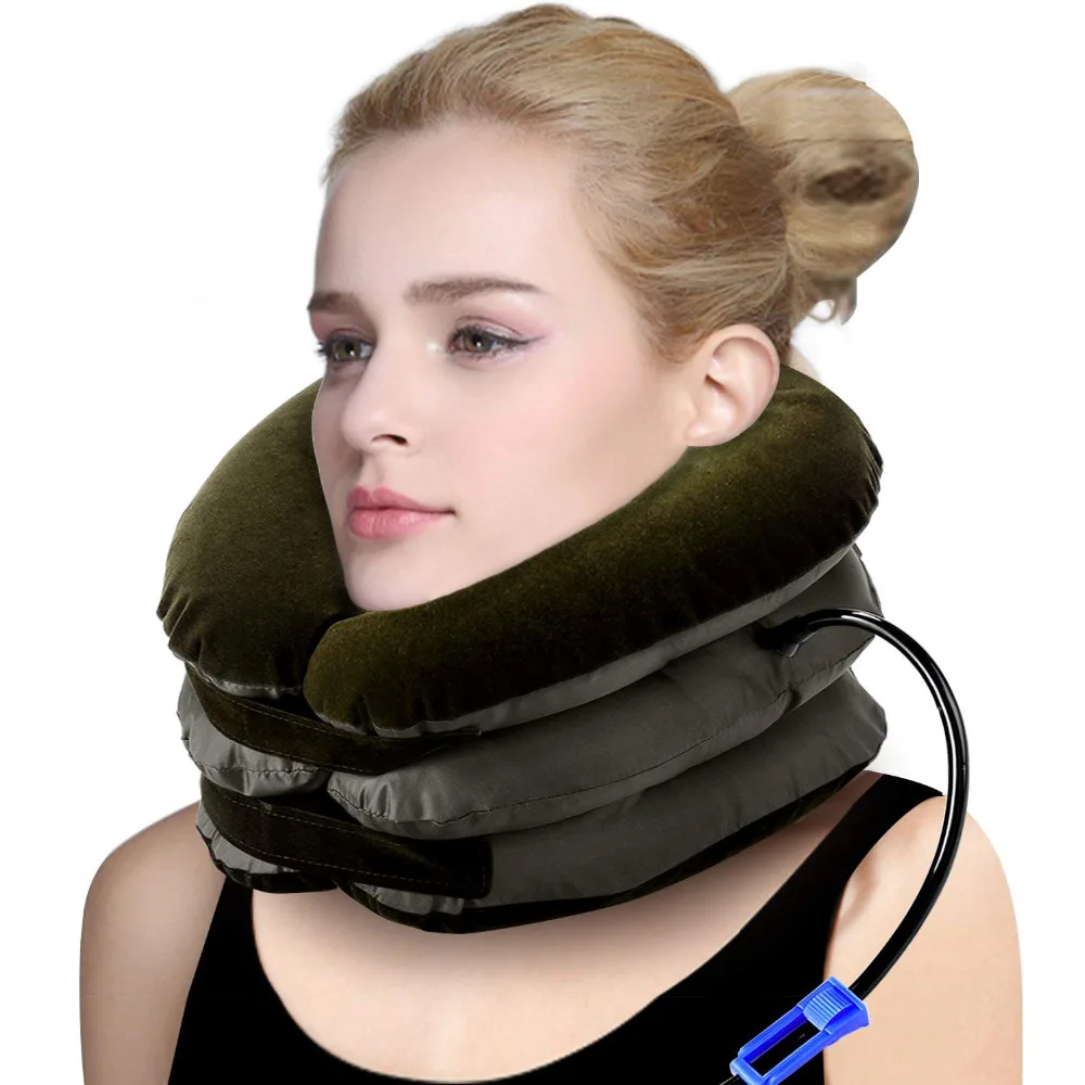 Cervical Neck Traction Device Instant Pain Relief for Chronic and Shoulder Brace Support Stretcher Inflatable Comfort | Дом и сад