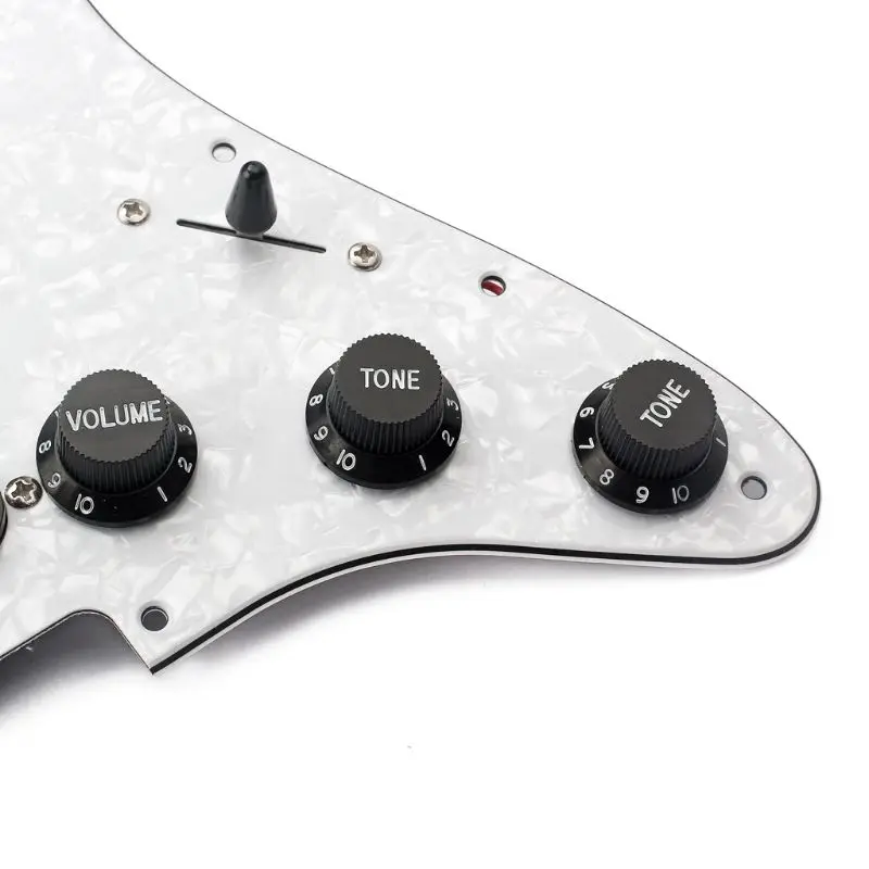 SSS Loaded Prewired Pickguard Scratchplate Circuit Assembly For Electric Guitar with Black pickups
SSS Loaded Prewired Pickguard Scratchplate Circuit Assembly For Electric Guitar with Black pickups