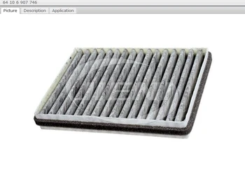 cabin filter for BMW: E66 / E67-7 class E65 E66 730 735 740 745 750 760i Li OEM:64106907746 #RT298C
cabin filter for BMW: E66 / E67-7 class E65 E66 730 735 740 745 750 760i Li OEM:64106907746 #RT298C