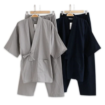 Plus Size XL Japanese pajamas Sets mens pijamas male 100% cotton Spa Robe sets for male boxer kimono robes men hombre
Plus Size XL Japanese pajamas Sets mens pijamas male 100% cotton Spa Robe sets for male boxer kimono robes men hombre