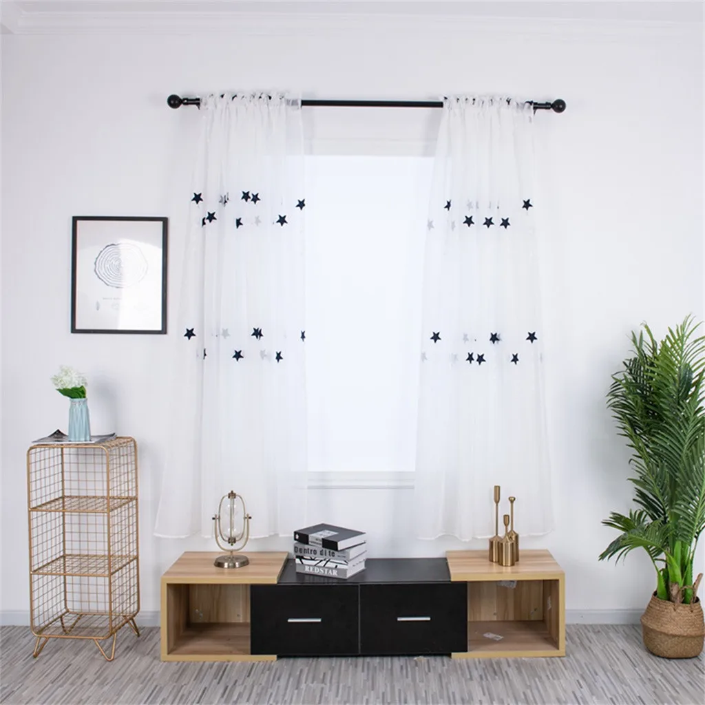 ISHOWTIENDA Star Print tulle on the windows curtains for living room Handle Tulle Coveted 1 Fabric
ISHOWTIENDA Star Print tulle on the windows curtains for living room Handle Tulle Coveted 1 Fabric