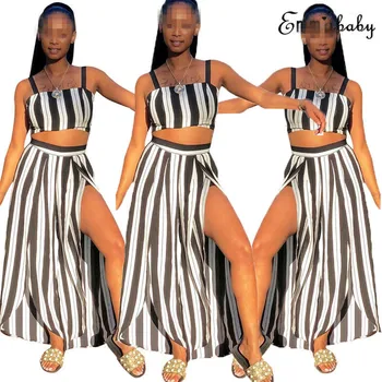 Elegant Sexy Jumpsuits Women Sleeveless Striped Jumpsuit Loose Trousers Wide Leg Pants Rompers Holiday Leotard Overalls 2pcs
Elegant Sexy Jumpsuits Women Sleeveless Striped Jumpsuit Loose Trousers Wide Leg Pants Rompers Holiday Leotard Overalls 2pcs