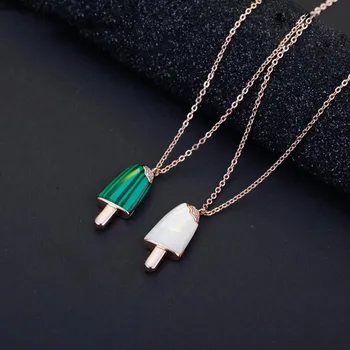 2020 New Crystal from Swarovskis Rose gold temperament cute ice cream shape titanium steel necklace Fit Women and female
2020 New Crystal from Swarovskis Rose gold temperament cute ice cream shape titanium steel necklace Fit Women and female