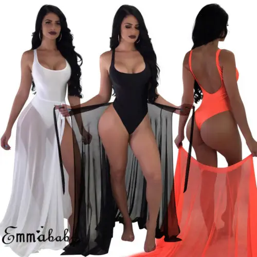 Two-Pieces Set Women Solid Swimsuit Swimwear +Cover Up Sheer Beach Maxi Wrap Skirt Sarong Pareo Tulle Dress Cover Up Plus Size
Two-Pieces Set Women Solid Swimsuit Swimwear +Cover Up Sheer Beach Maxi Wrap Skirt Sarong Pareo Tulle Dress Cover Up Plus Size