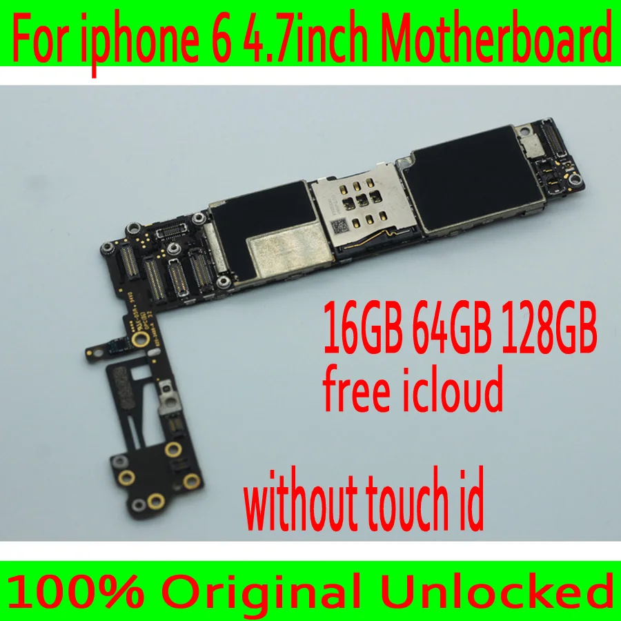 16GB /64GB /128GB for iphone 6 4.7 inch Motherboard with Free iCloud,Original unlocked for iphone 6 Mainboard without Touch ID
16GB /64GB /128GB for iphone 6 4.7 inch Motherboard with Free iCloud,Original unlocked for iphone 6 Mainboard without Touch ID