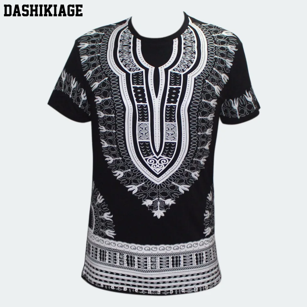 Дашикиаж Унисекс Женская Мужская африканская футболка в африканском стиле Бохо