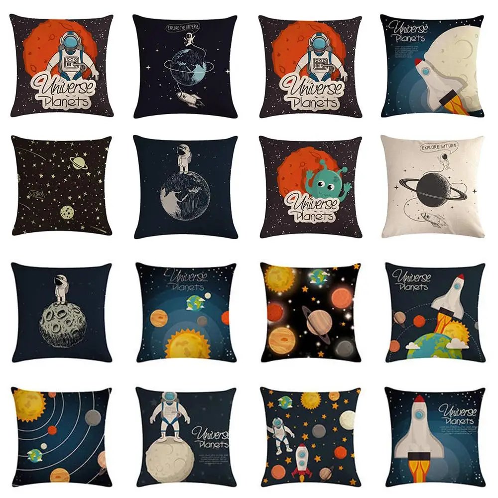 Cartoon Spacecraft Cushion Cover Astronaut Rocket Cotton Linen Pillow Cover for Home Chair Outer Space Decorative Pillows Cove
Cartoon Spacecraft Cushion Cover Astronaut Rocket Cotton Linen Pillow Cover for Home Chair Outer Space Decorative Pillows Cove