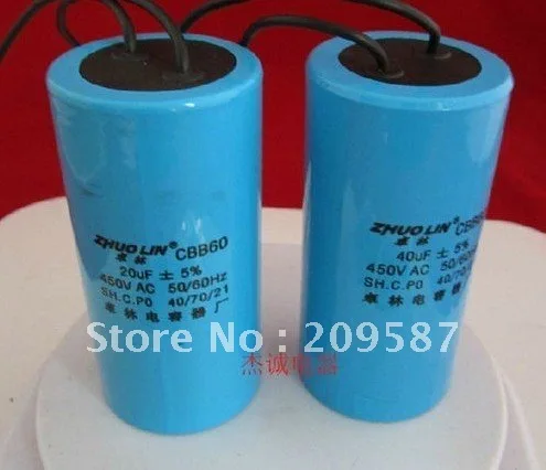 

2pcs AC Motor Capacitor Washing Machine Start Capacitor CBB60 450VAC 4uF