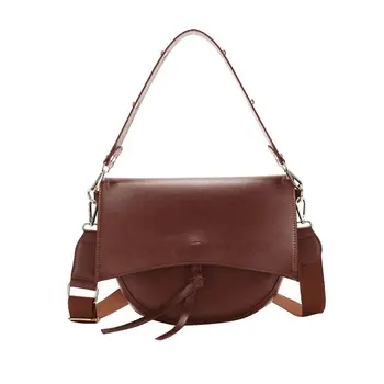 High Quality New Vintage Saddle Female Shoulder Bags Wide Strap Ladies Handbag PU Leather Crossbody Tote For Women
High Quality New Vintage Saddle Female Shoulder Bags Wide Strap Ladies Handbag PU Leather Crossbody Tote For Women