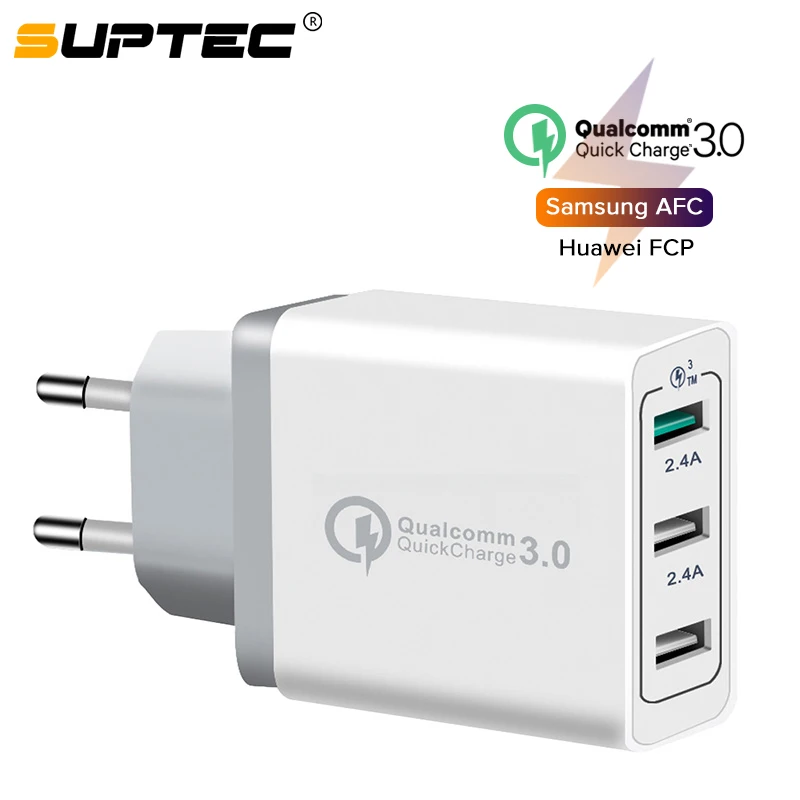 SUPTEC Quick Charge 3.0 USB Charger Universal Mobile Phone Charger Qualcomm QC3.0 Wall Charger Adapter for iPhone Samsung Xiaomi
SUPTEC Quick Charge 3.0 USB Charger Universal Mobile Phone Charger Qualcomm QC3.0 Wall Charger Adapter for iPhone Samsung Xiaomi