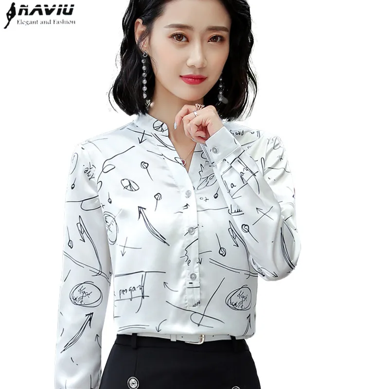 Naviu new fashion printed white shirt women 2018 formal long sleeve v neck chiffon blouses office ladies plus size Loose tops
Naviu new fashion printed white shirt women 2018 formal long sleeve v neck chiffon blouses office ladies plus size Loose tops