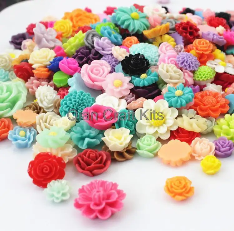200pcs resin flower cabochon mix wholesale lot of mixed sizes and styles to make earrings, rings, and hairpins 10mm-30mm
200pcs resin flower cabochon mix wholesale lot of mixed sizes and styles to make earrings, rings, and hairpins 10mm-30mm