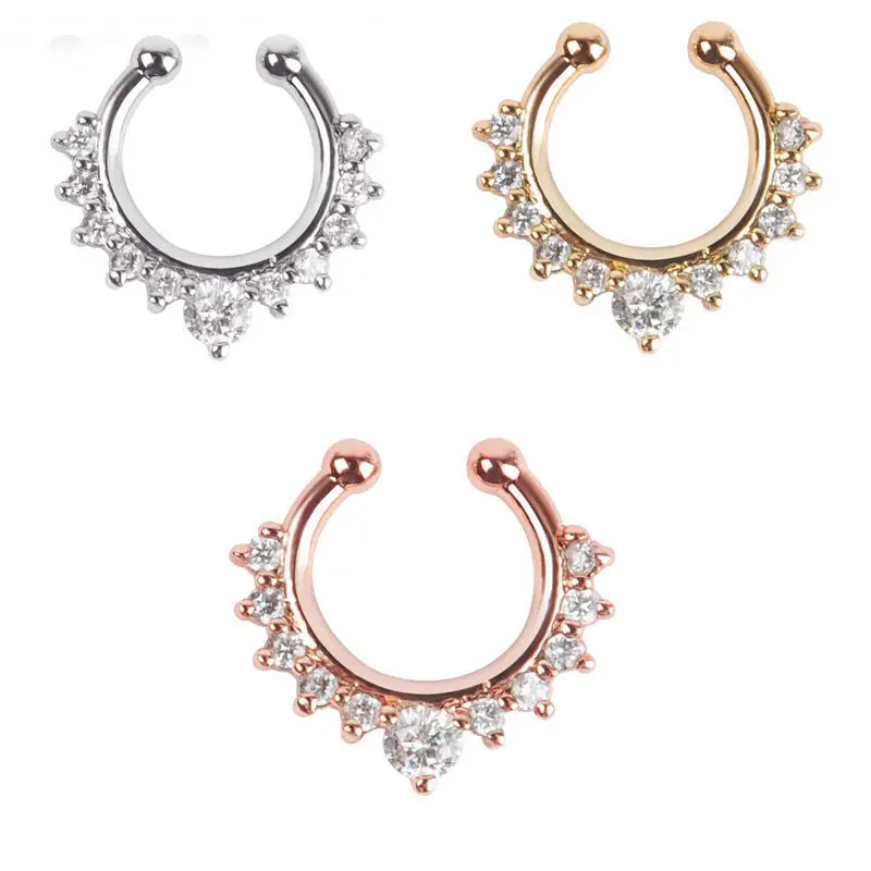Crystal Fake Septum Nose Ring Piercing Clip On Nostril Sexy Fake Hoop Nose Stud Clip Ring For Women Body Jewelry Free Ship
Crystal Fake Septum Nose Ring Piercing Clip On Nostril Sexy Fake Hoop Nose Stud Clip Ring For Women Body Jewelry Free Ship