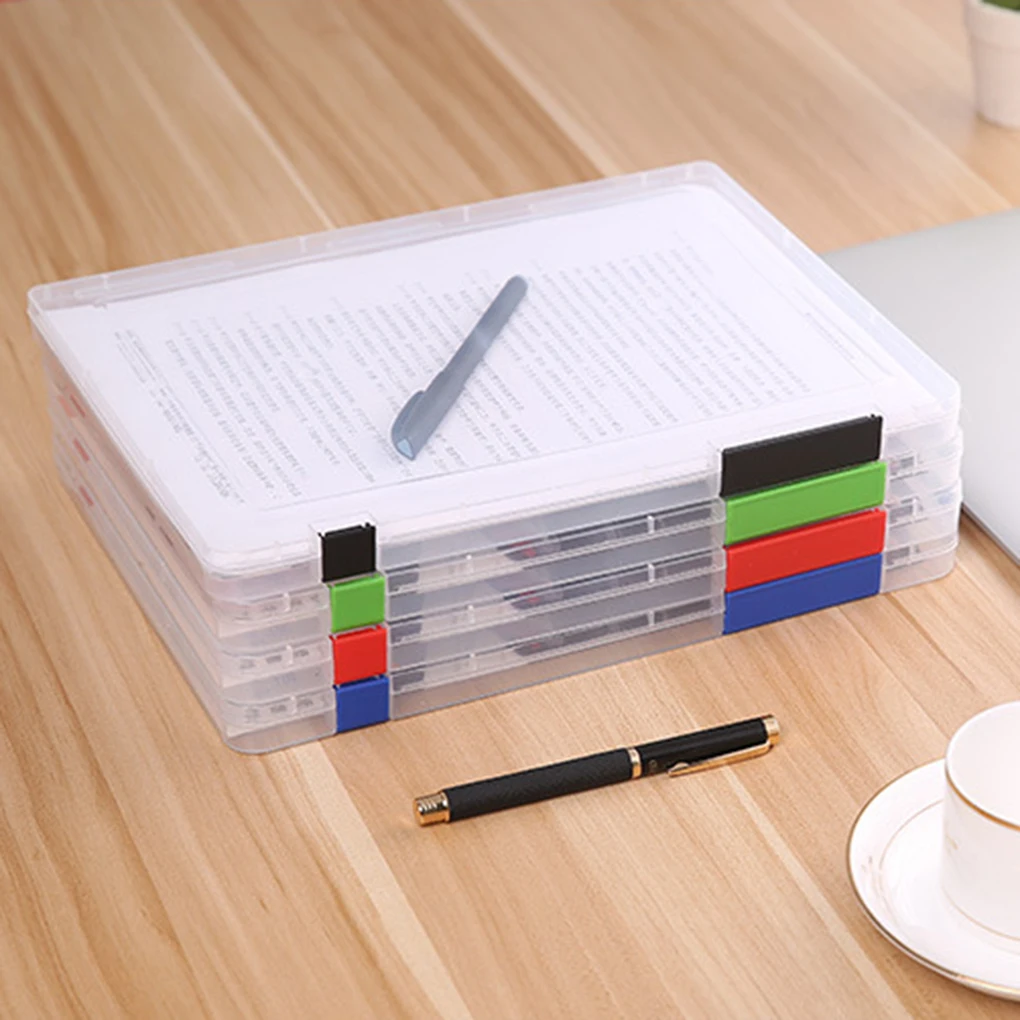 Practical A4 Transparent File Storage Box Clear Plastic Document Cases Desk Paper Organizers
Practical A4 Transparent File Storage Box Clear Plastic Document Cases Desk Paper Organizers