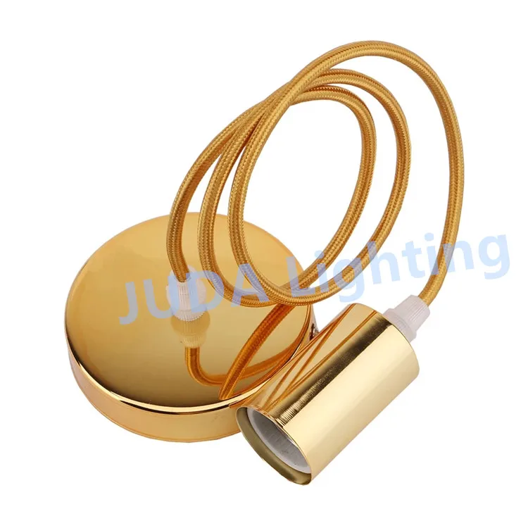 Gold ceiling light ceiling rose canopy with braided wire twist cable cord set E27 socket plastic lamp holder for led chandeliers
Gold ceiling light ceiling rose canopy with braided wire twist cable cord set E27 socket plastic lamp holder for led chandeliers