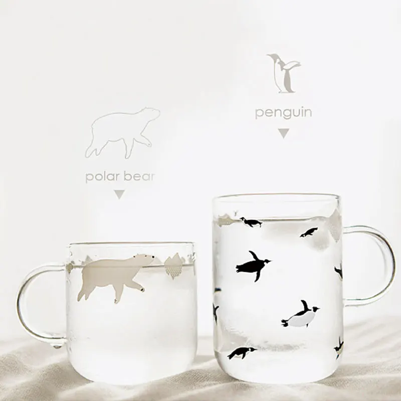 Fresh Handmade Glass Mugs Polar Bear or Penguin Style Coffee Cups with Handle Mornin Glass Mug SH99
Fresh Handmade Glass Mugs Polar Bear or Penguin Style Coffee Cups with Handle Mornin Glass Mug SH99