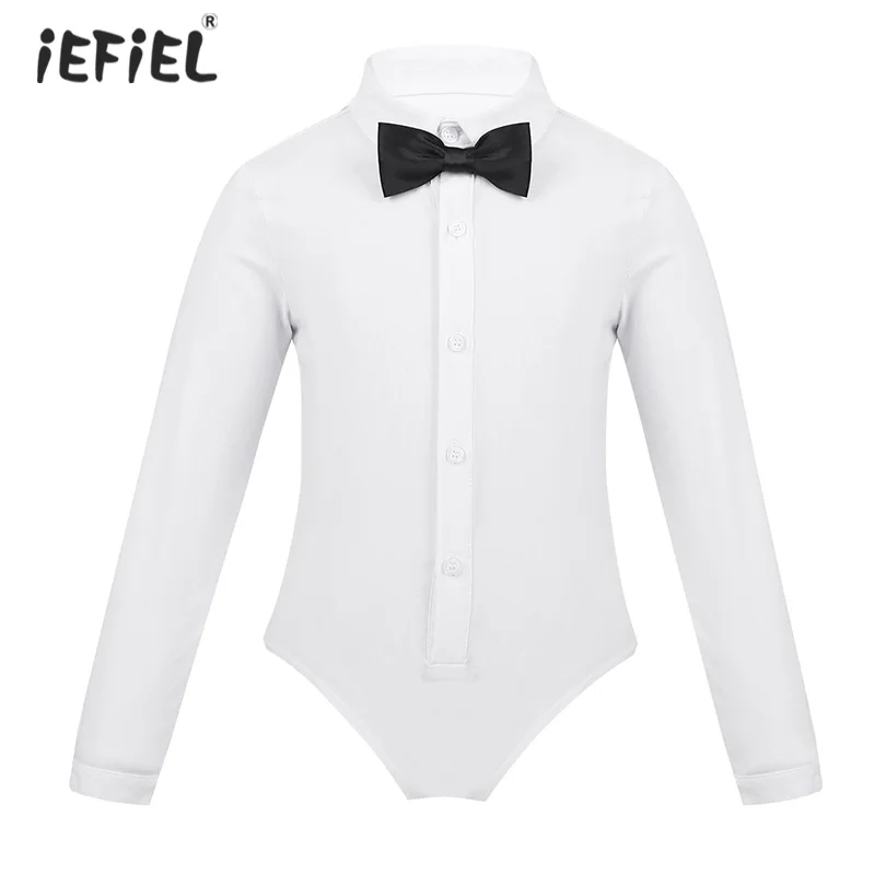 Kids Boys One-Piece Latin Dance Wear Long Sleeves Romper Shirt Leotard Bodysuit Modern Ballroom Dance Costumes Stage Performance
Kids Boys One-Piece Latin Dance Wear Long Sleeves Romper Shirt Leotard Bodysuit Modern Ballroom Dance Costumes Stage Performance