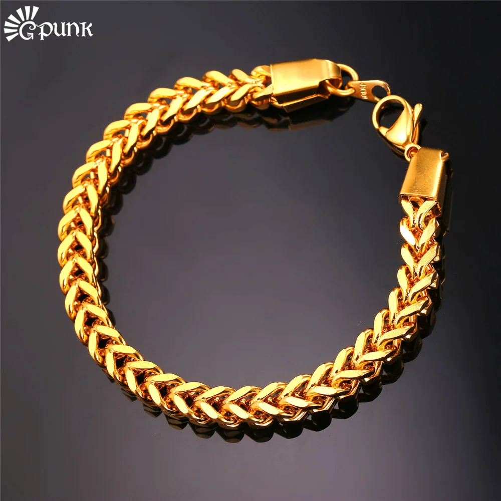 6MM Wheat Chain Bracelet Men 316L Stainless Steel 2016 New Design Chain & Link Bracelets lobster Clasp Bangle H1412G
6MM Wheat Chain Bracelet Men 316L Stainless Steel 2016 New Design Chain & Link Bracelets lobster Clasp Bangle H1412G