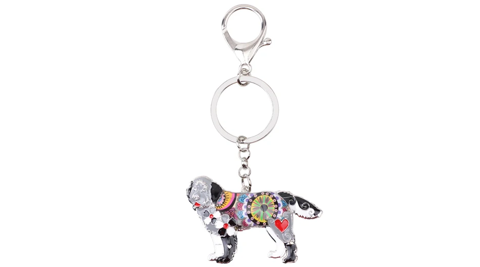 enamel-newfoundland-dog-keychain-charm-for-women-handbag-accessories