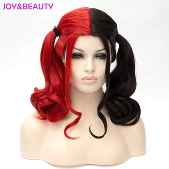 JOY&BEAUTY Hair Harleen Quinzel Harley Quinn Cosplay Wig 45cm Short Red Black Mixed Synthetic Hair Wig
JOY&BEAUTY Hair Harleen Quinzel Harley Quinn Cosplay Wig 45cm Short Red Black Mixed Synthetic Hair Wig