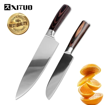 XITUO New Comb Kitchen Knife Set 2PCS 7CR17Mov Stainless Steel German Chef Knives Cleaver Peeling Slicing Vegetable Utility Tool
XITUO New Comb Kitchen Knife Set 2PCS 7CR17Mov Stainless Steel German Chef Knives Cleaver Peeling Slicing Vegetable Utility Tool