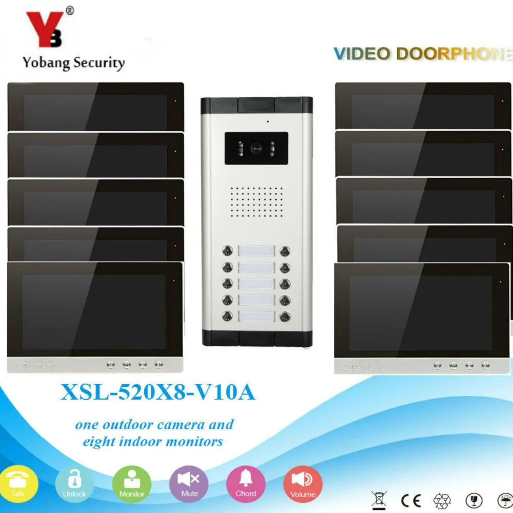 YobangSecurity Video Intercom Monitor 10-Inch Video Doorbell Camera System Intercom Entry Access System for 10 Units Apartment
YobangSecurity Video Intercom Monitor 10-Inch Video Doorbell Camera System Intercom Entry Access System for 10 Units Apartment