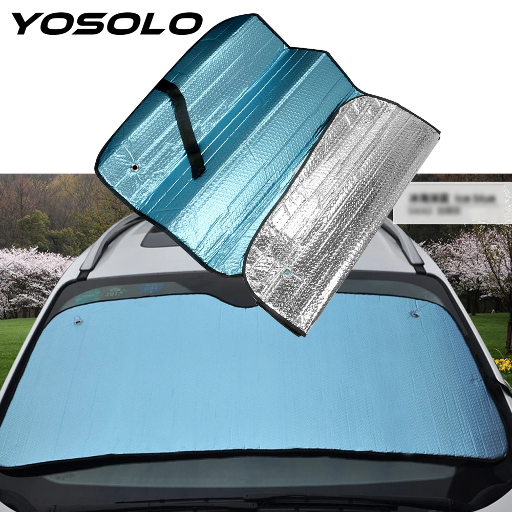 YOSOLO 145*70CM Reflective Windshield Sun Shade UV Protect Car Windscreen Visor Cover Auto Front Window Sunshade Heat Block
YOSOLO 145*70CM Reflective Windshield Sun Shade UV Protect Car Windscreen Visor Cover Auto Front Window Sunshade Heat Block