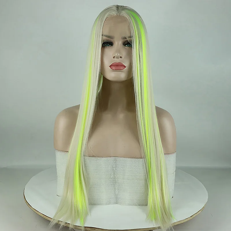 Fantasy Beauty Top Fashion Blonde Highlights Yellow Green Synthetic Lace Front Wig Mixed Color Lace Front Wig For Women
Fantasy Beauty Top Fashion Blonde Highlights Yellow Green Synthetic Lace Front Wig Mixed Color Lace Front Wig For Women